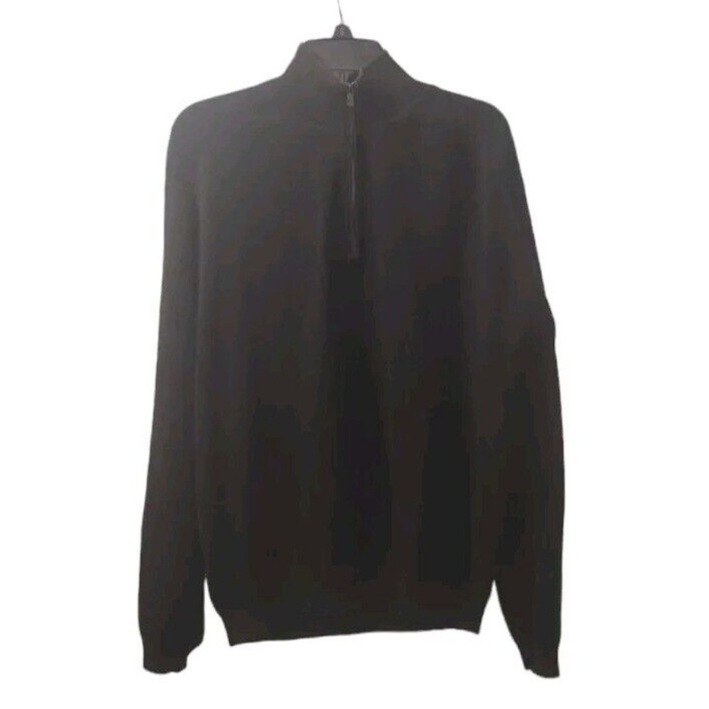 Quarter Zip Pullover Sweater Palm Tree Logo Black Casual‎ Comfy Size?